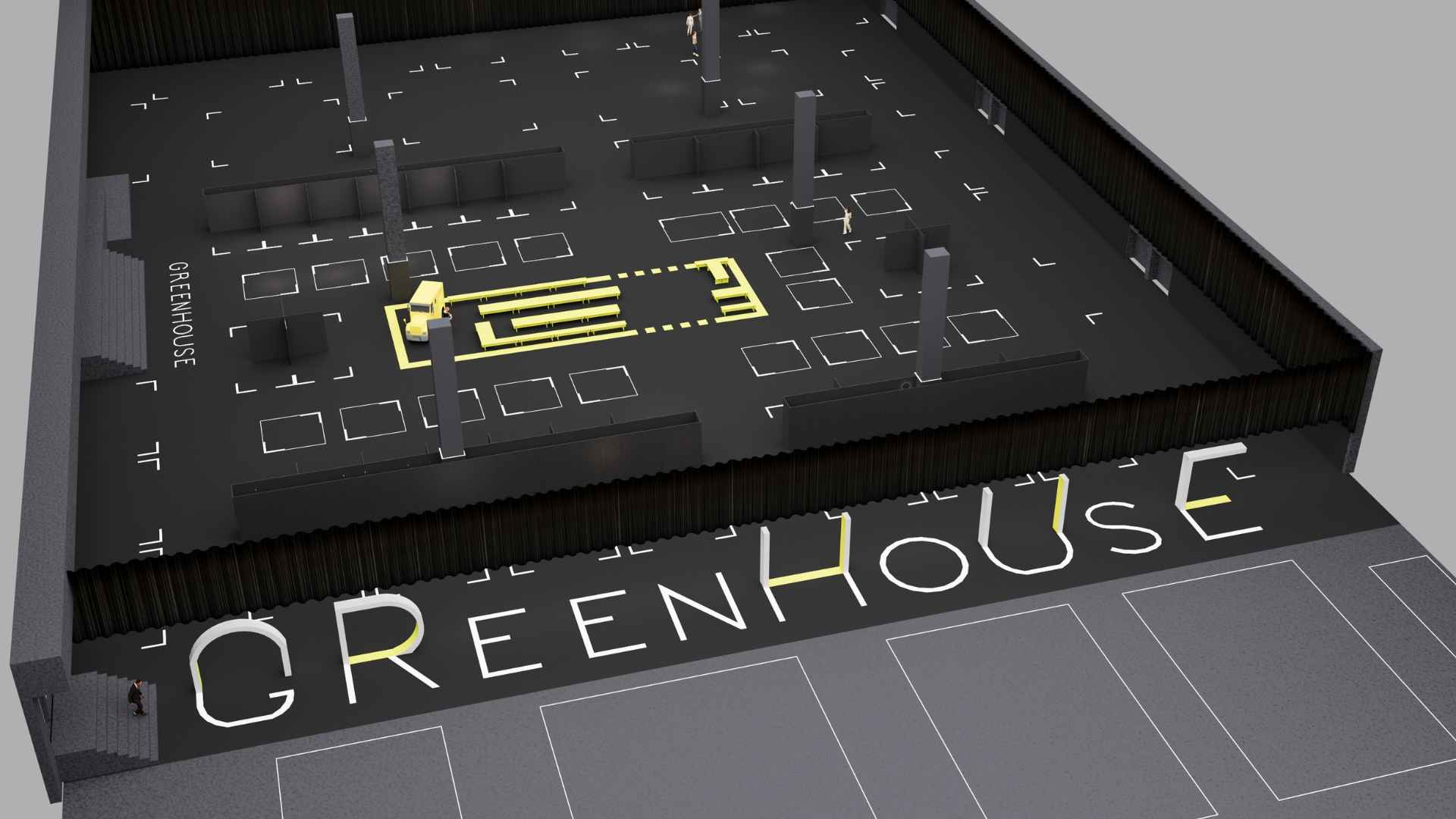 greenhouse-monterpaket-3 Greenhouse monterpaket - konceptbild 2027 som visar utställarområdet.