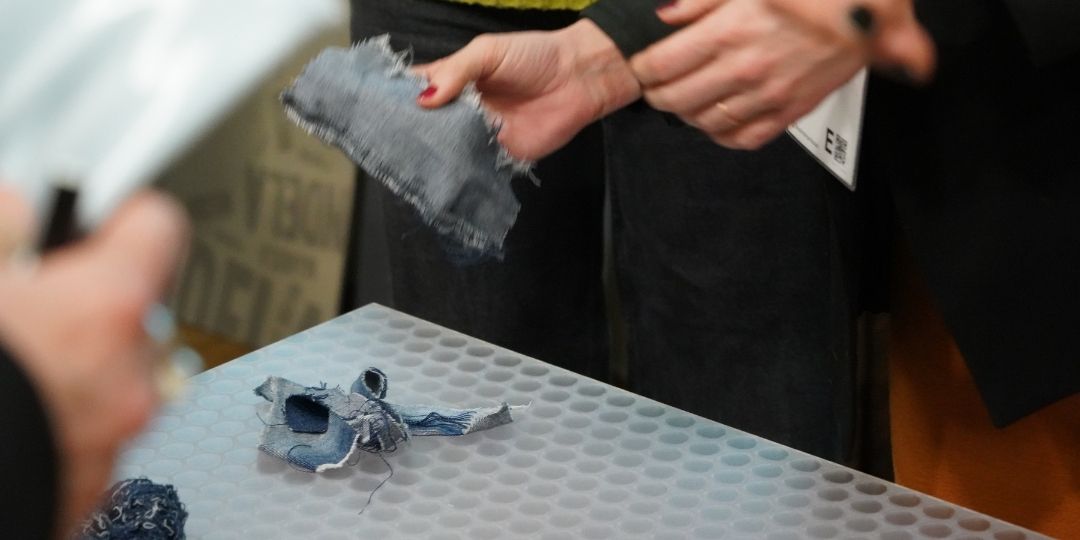 textile samples are being tested
